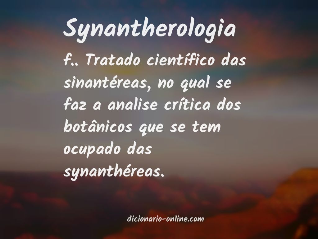 Significado de synantherologia