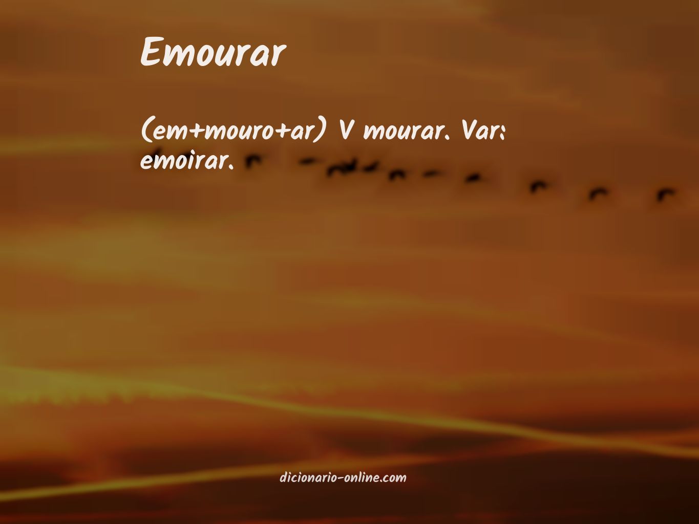 Significado de emourar