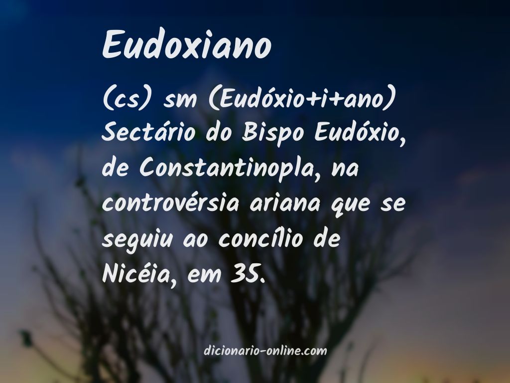 Significado de eudoxiano