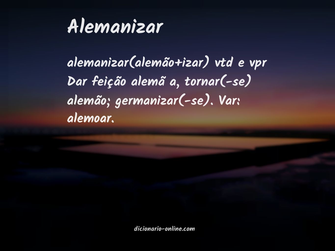 Significado de alemanizar