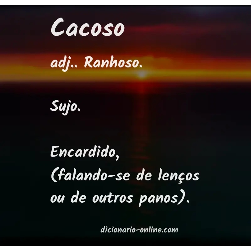 Significado de cacoso