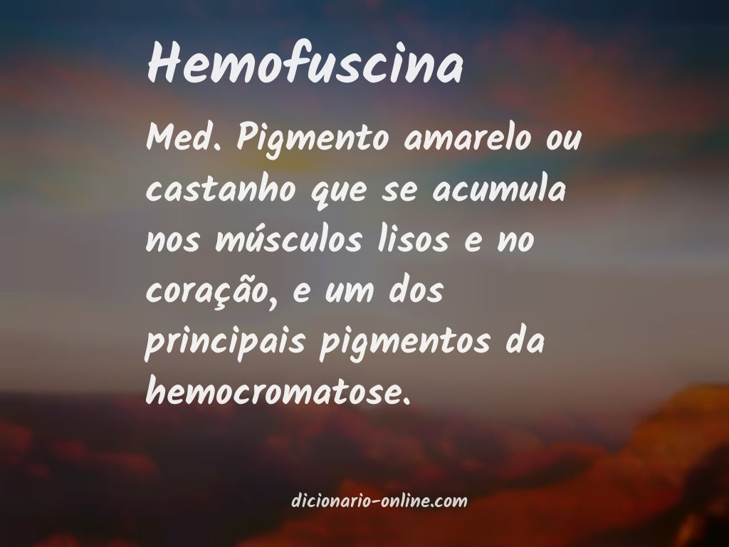 Significado de hemofuscina