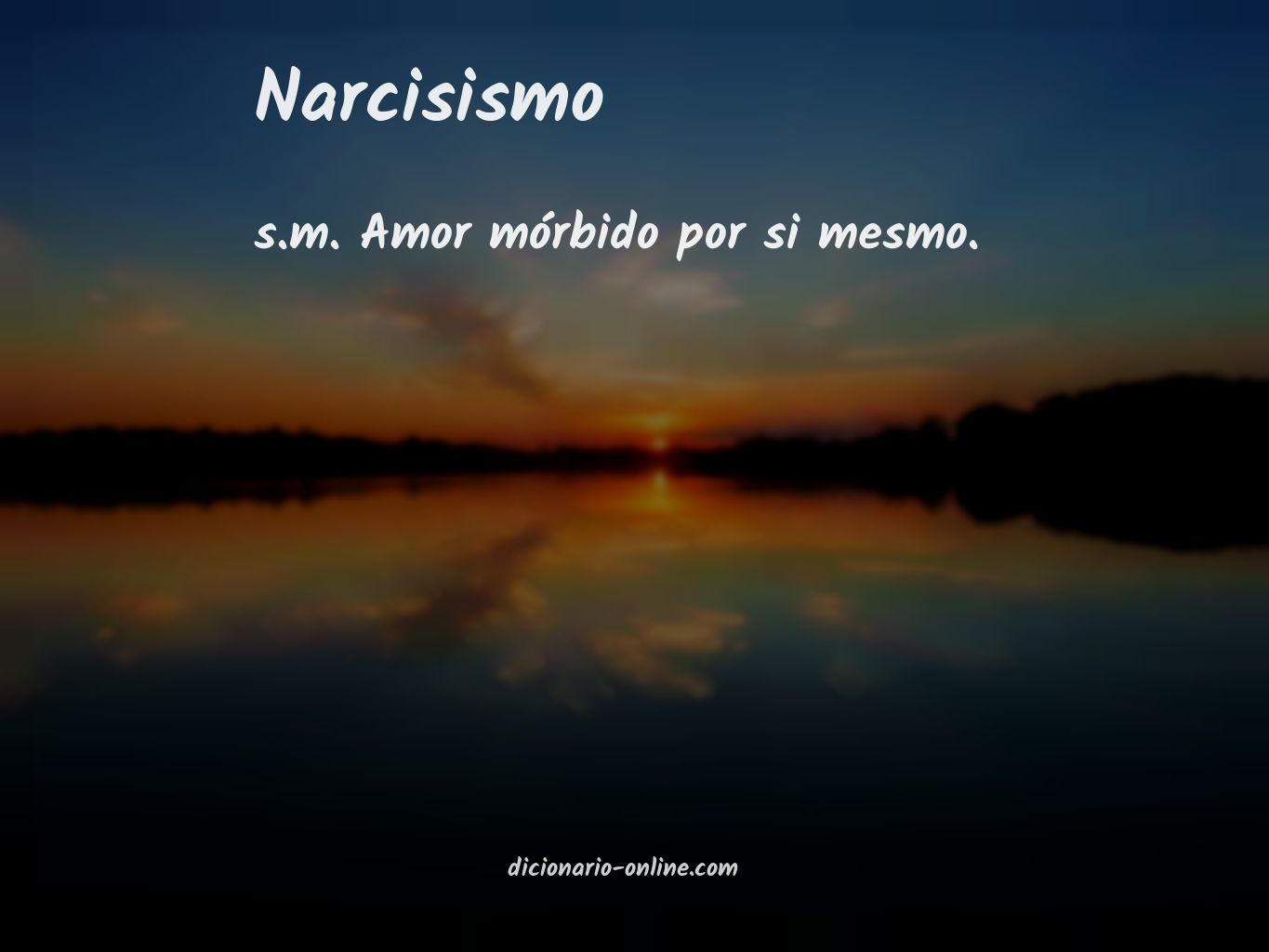 Significado de narcisismo