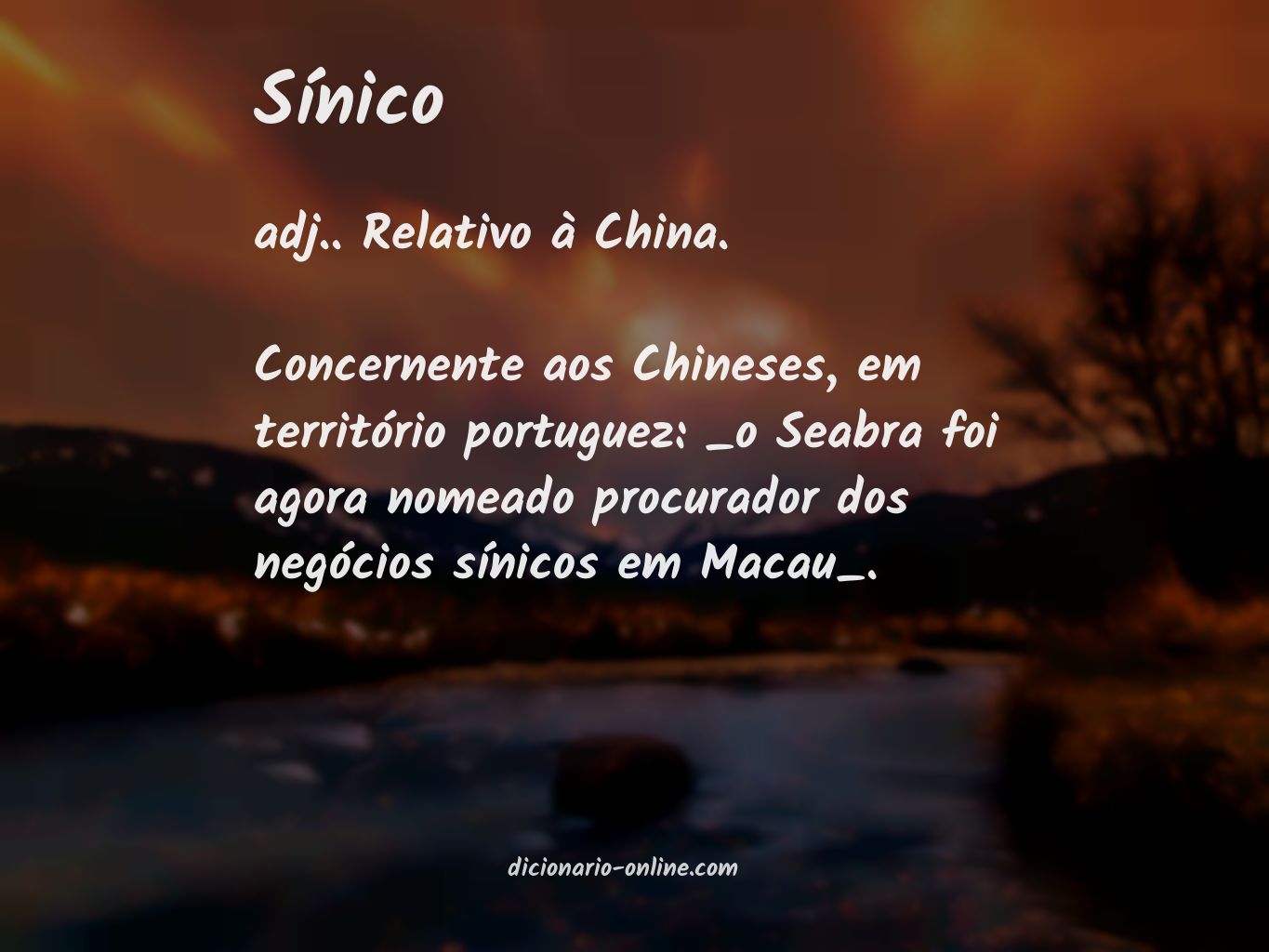 Significado de sínico