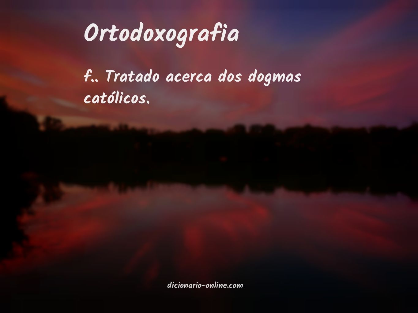 Significado de ortodoxografia