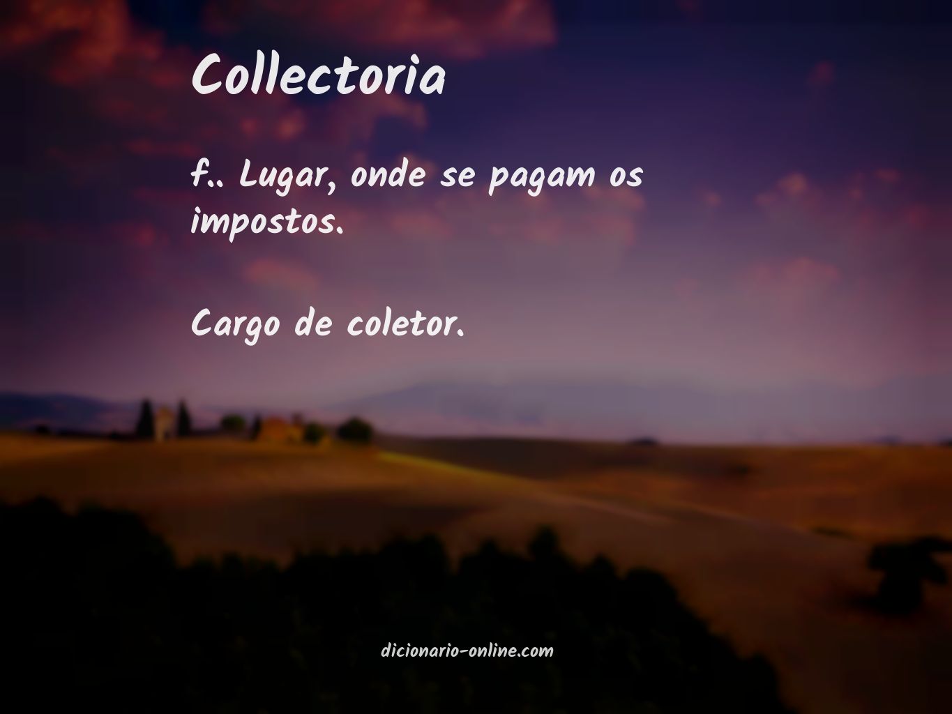 Significado de collectoria