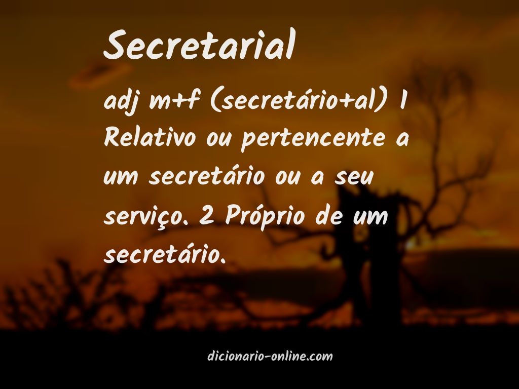 Significado de secretarial