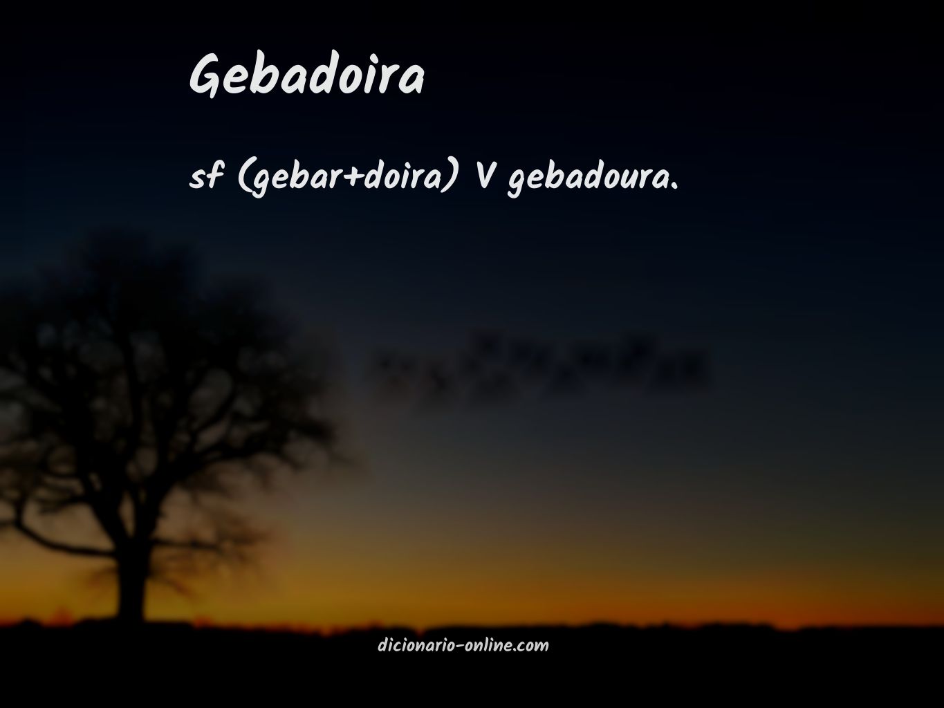 Significado de gebadoira