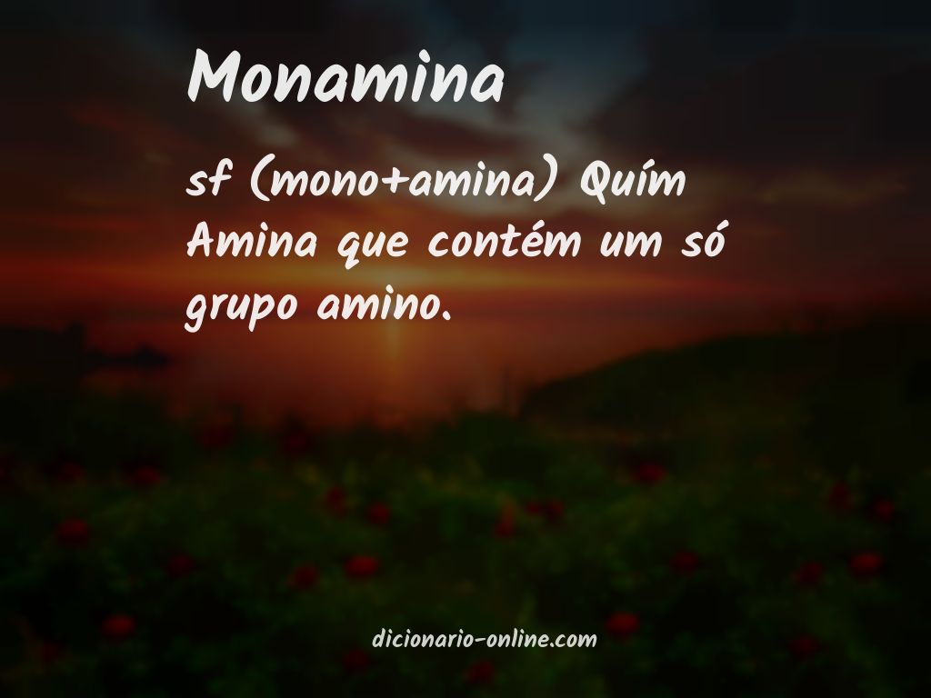 Significado de monamina