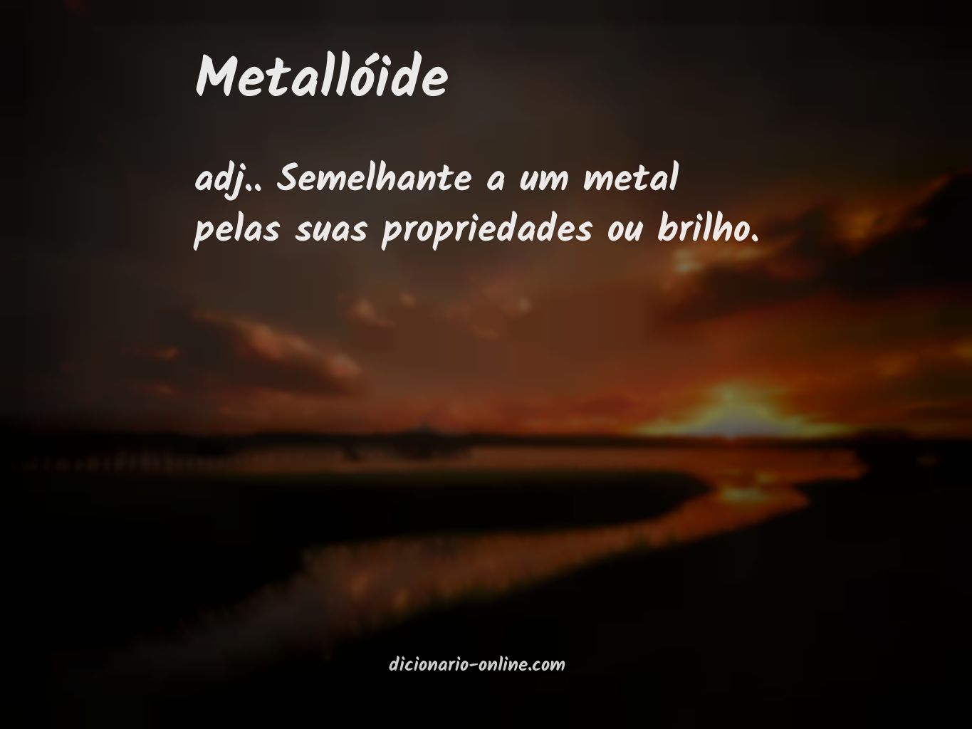 Significado de metallóide