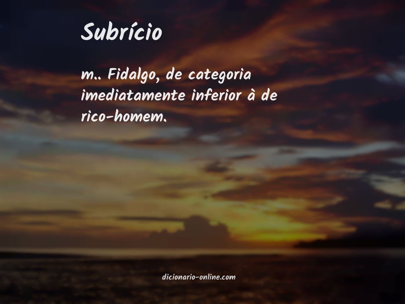 Significado de subrício