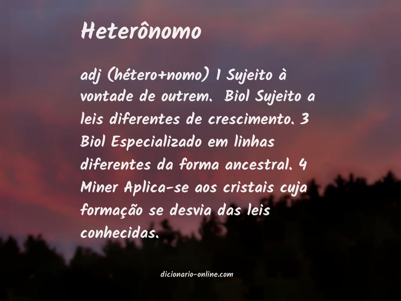 Significado de heterônomo