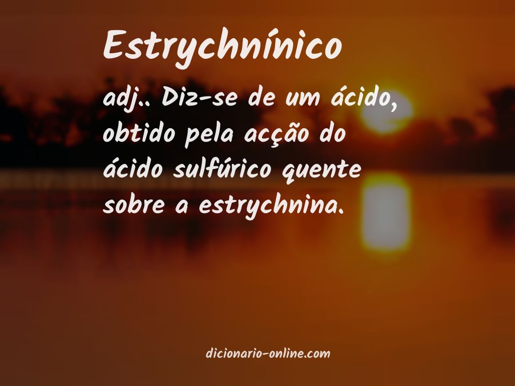 Significado de estrychnínico