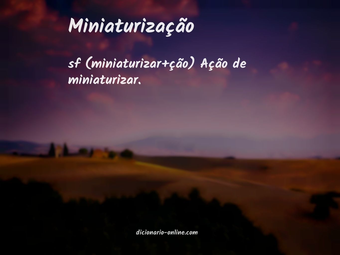 Significado de miniaturização