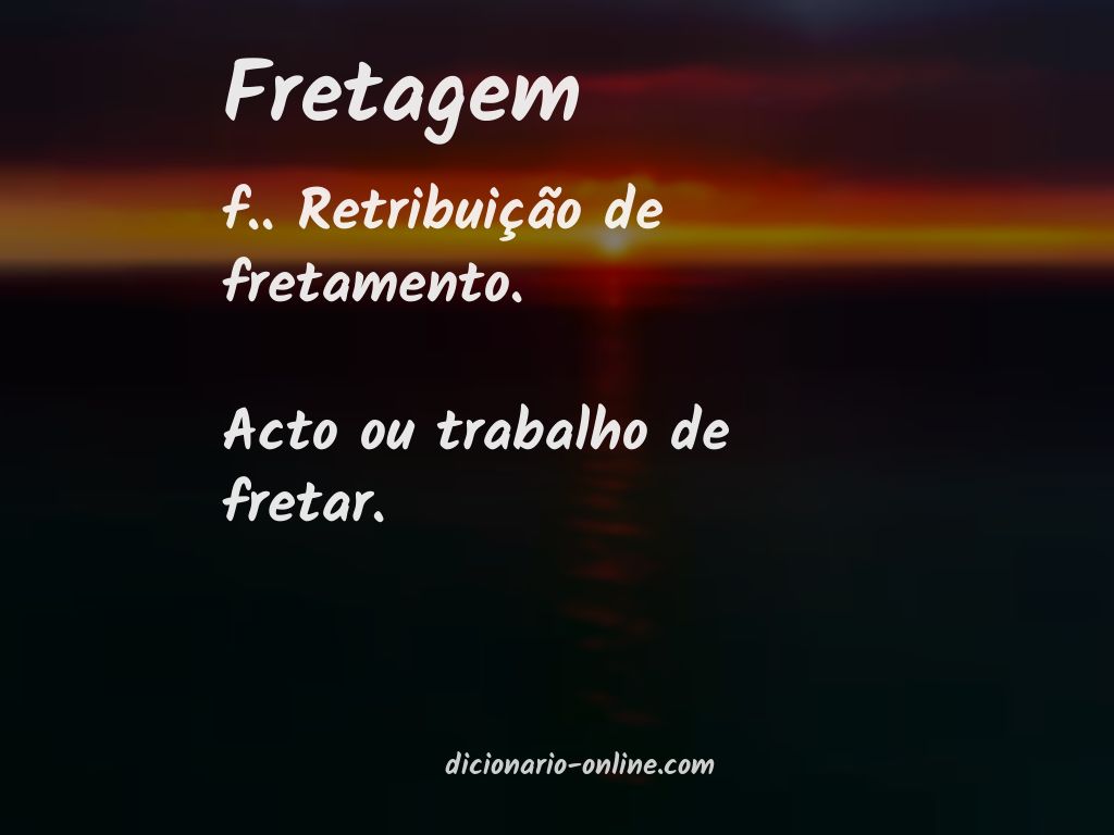 Significado de fretagem