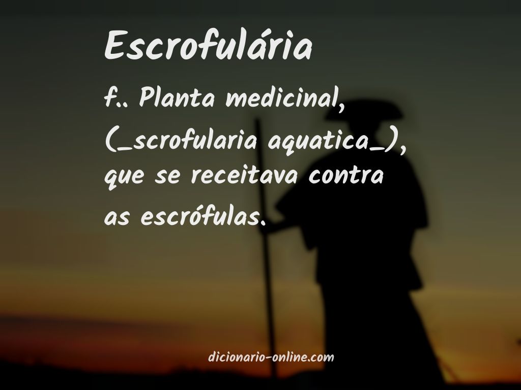 Significado de escrofulária