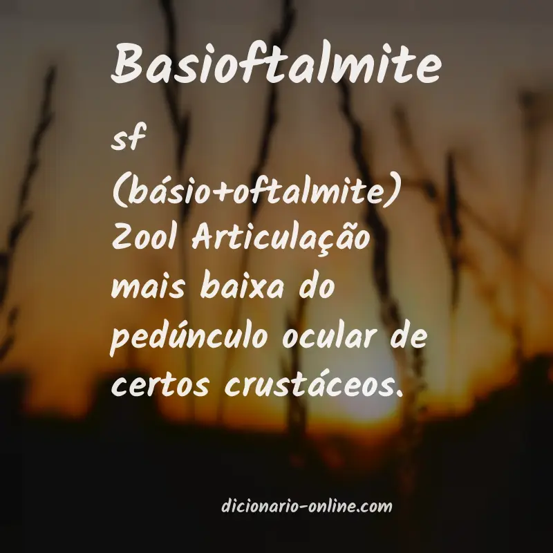 Significado de basioftalmite