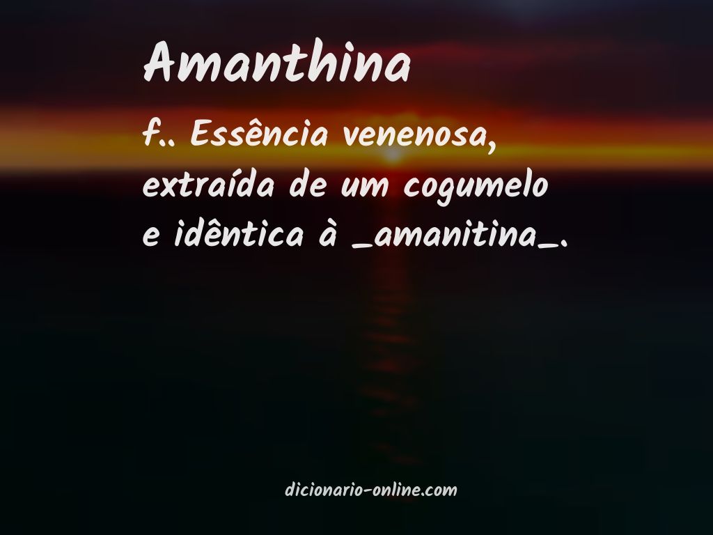 Significado de amanthina