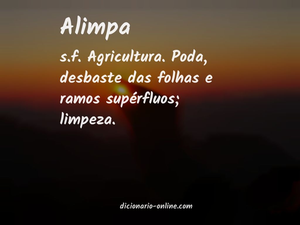 Significado de alimpa