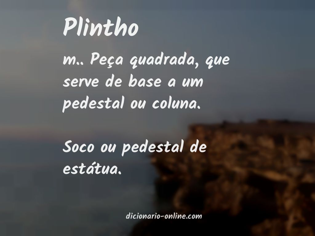 Significado de plintho