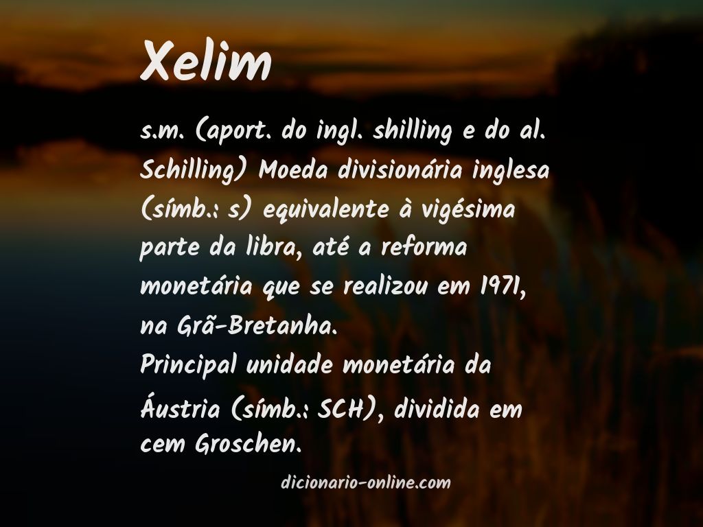 Significado de xelim