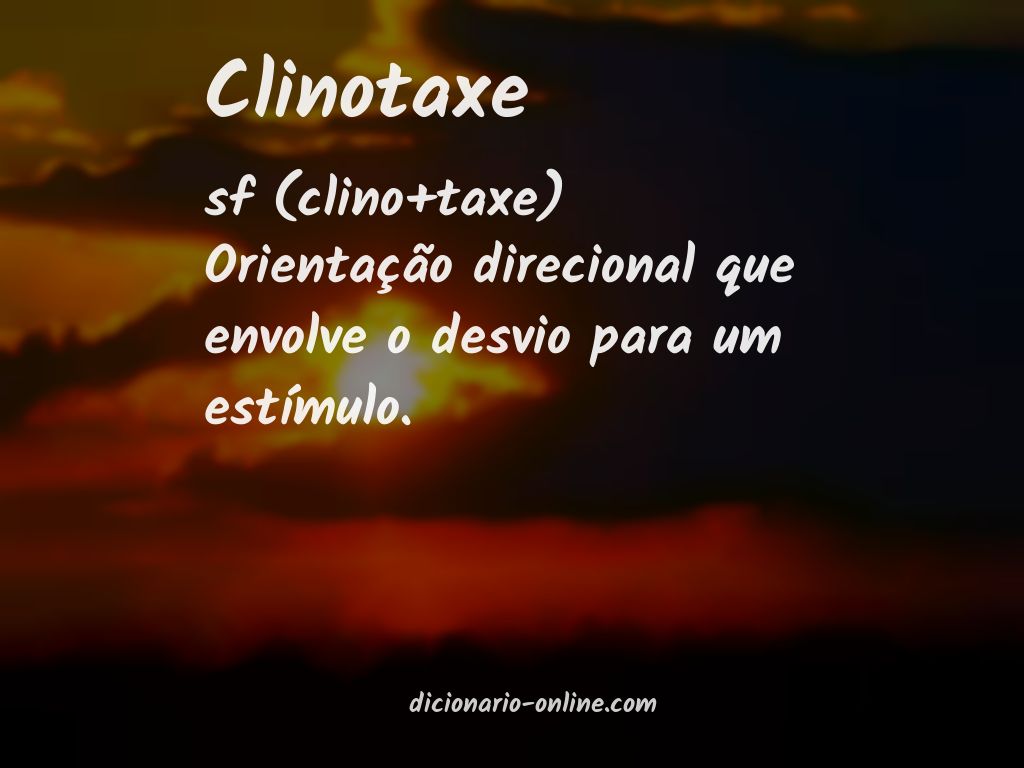 Significado de clinotaxe