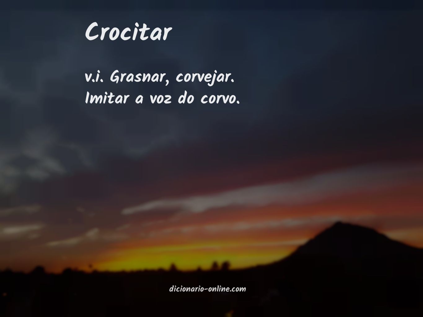 Significado de crocitar