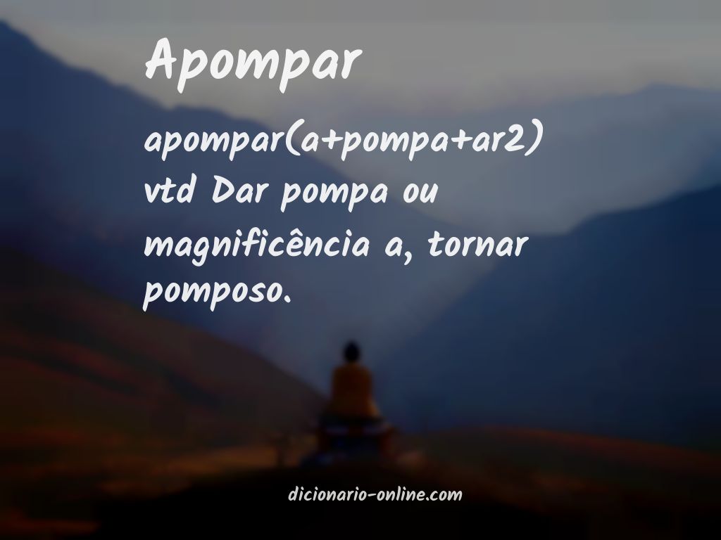 Significado de apompar