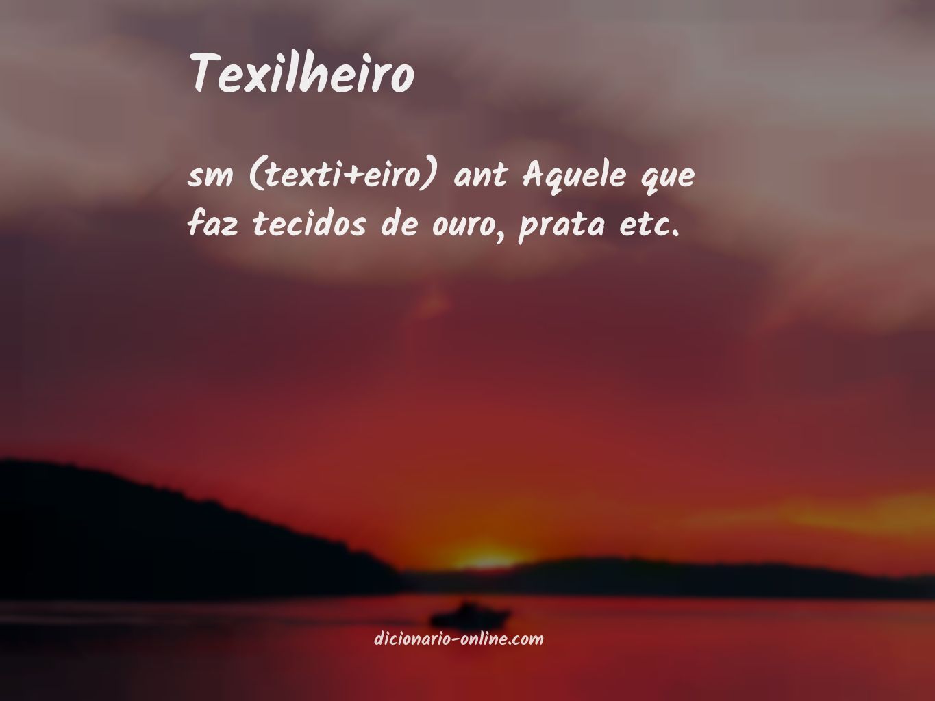 Significado de texilheiro