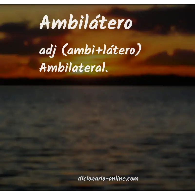 Significado de ambilátero
