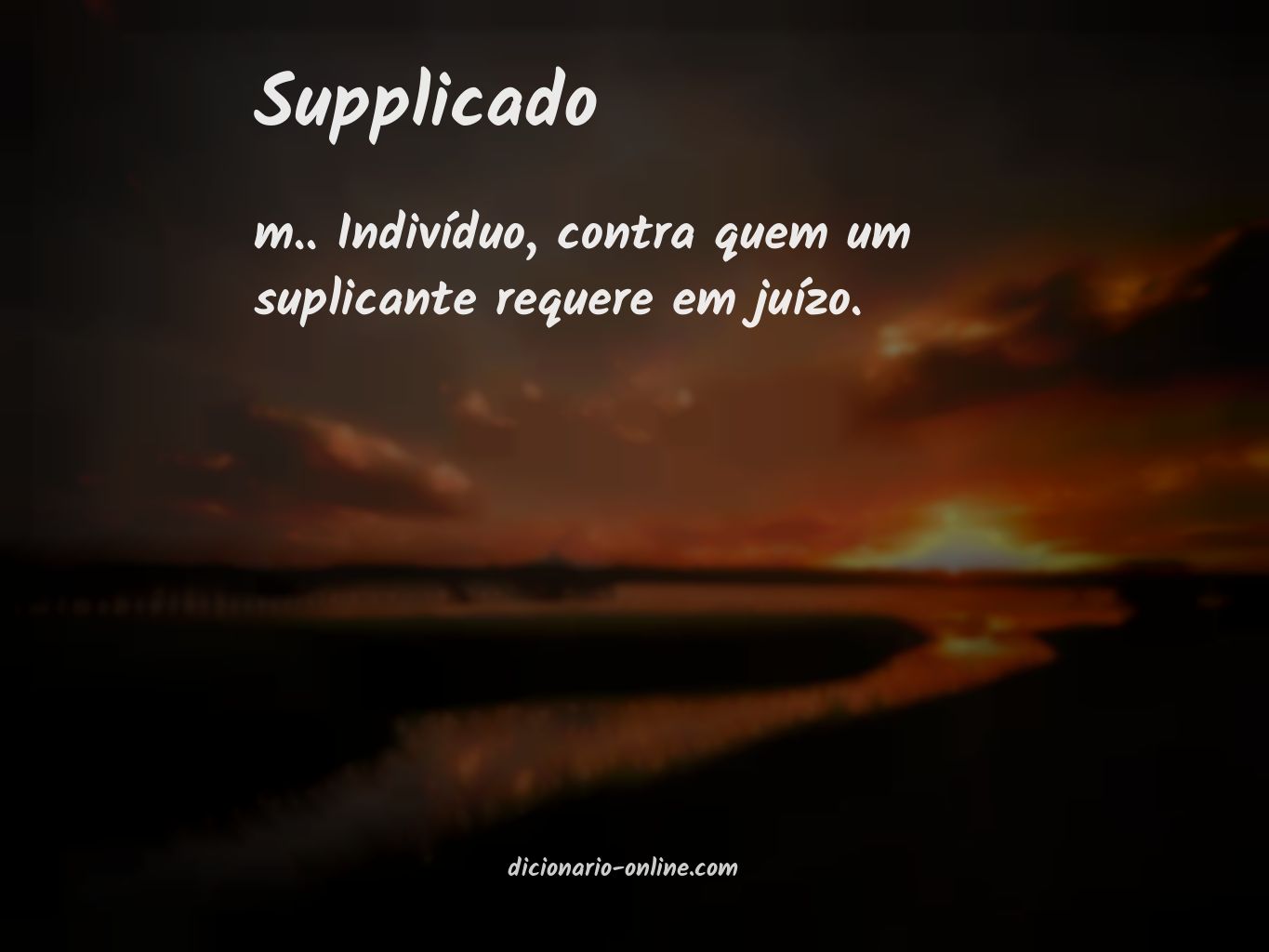 Significado de supplicado