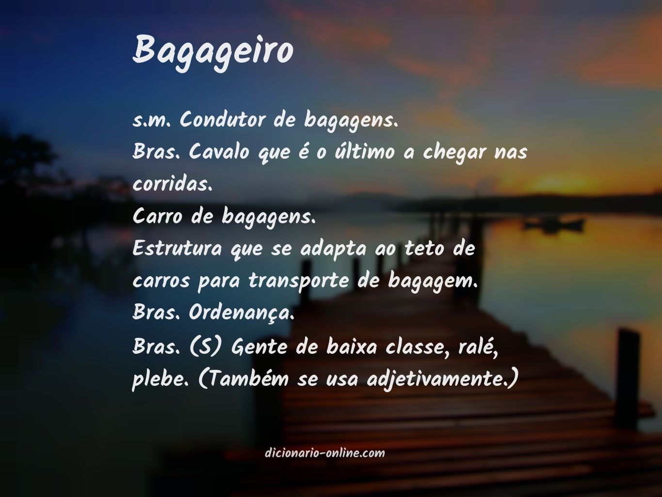 Significado de bagageiro