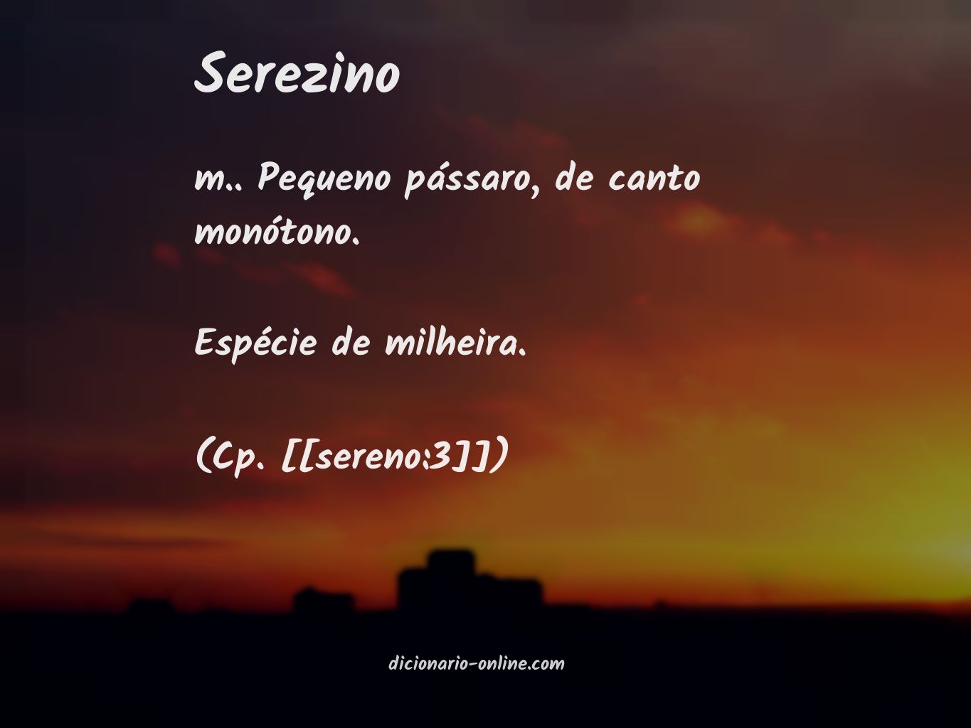 Significado de serezino