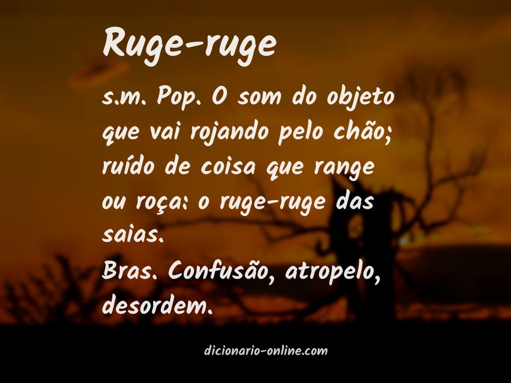 Significado de ruge-ruge