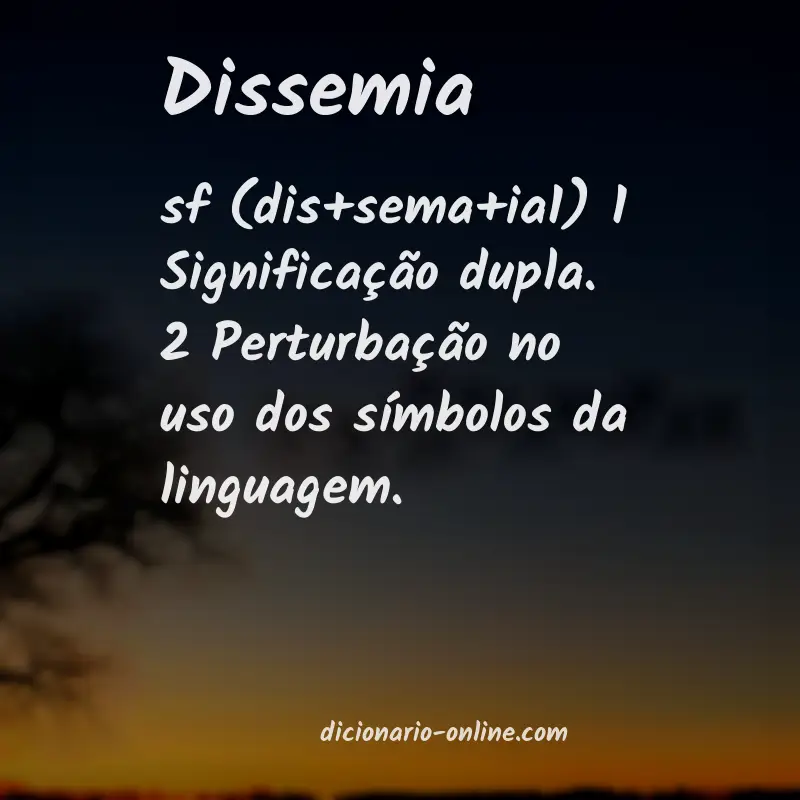 Significado de dissemia