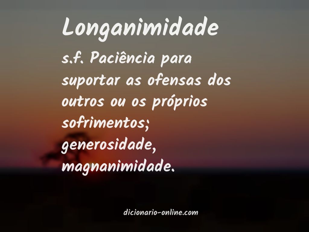 Significado de longanimidade