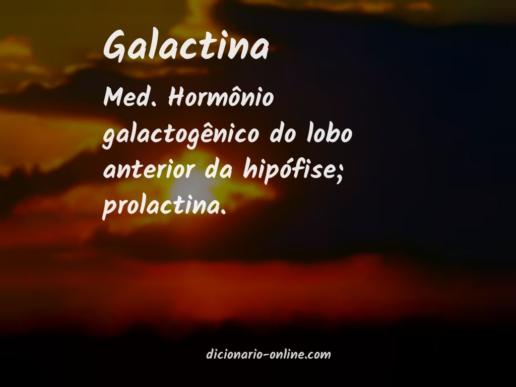 Significado de galactina