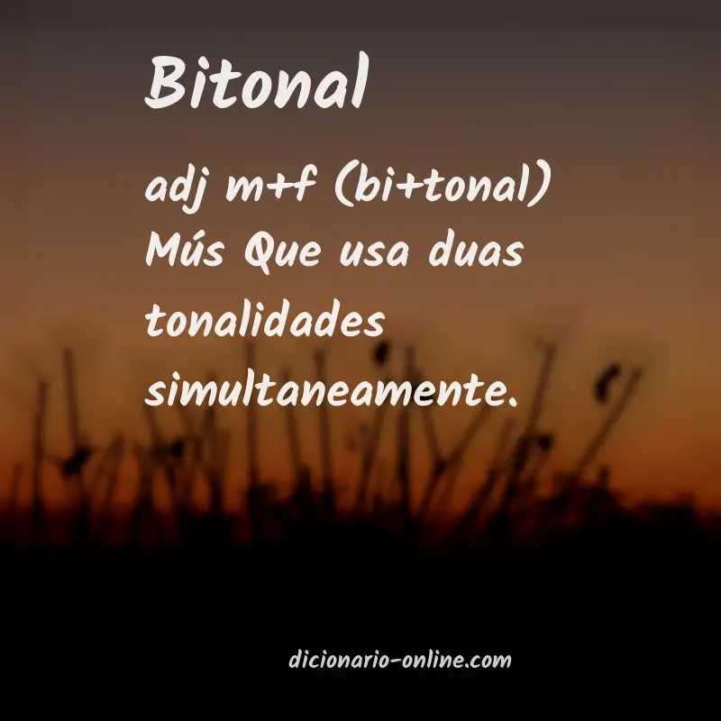 Significado de bitonal