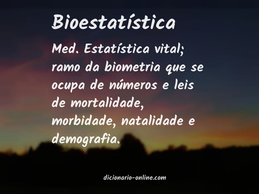 Significado de bioestatística