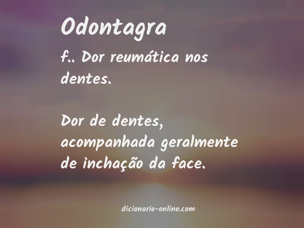 Significado de odontagra