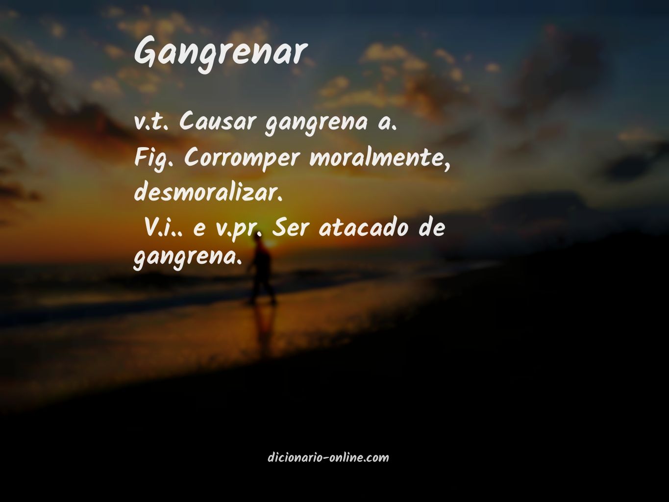 Significado de gangrenar