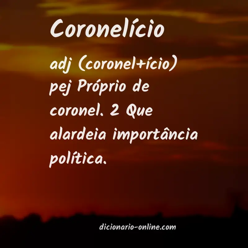 Significado de coronelício