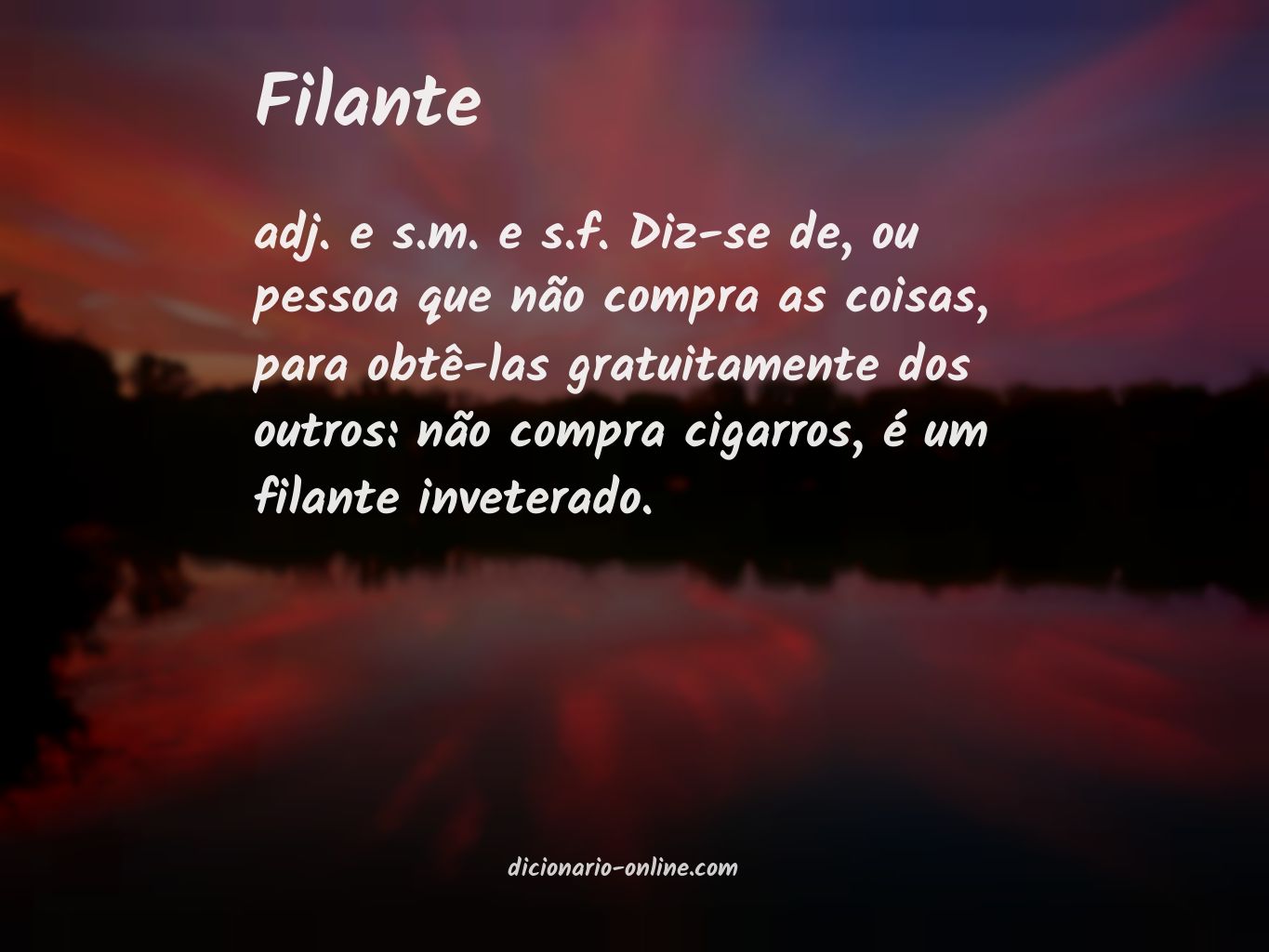 Significado de filante