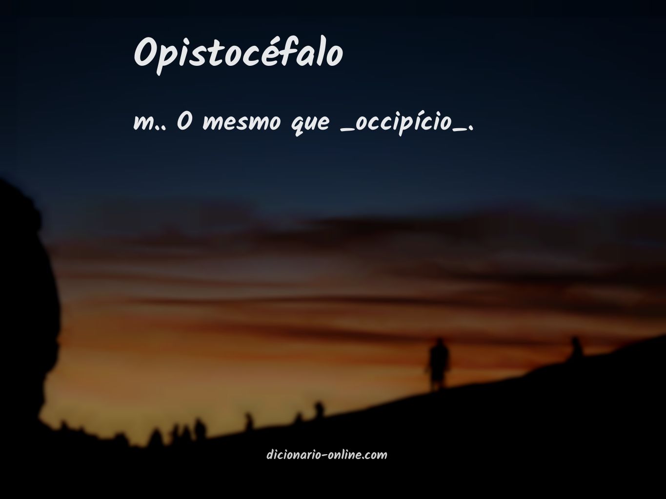 Significado de opistocéfalo