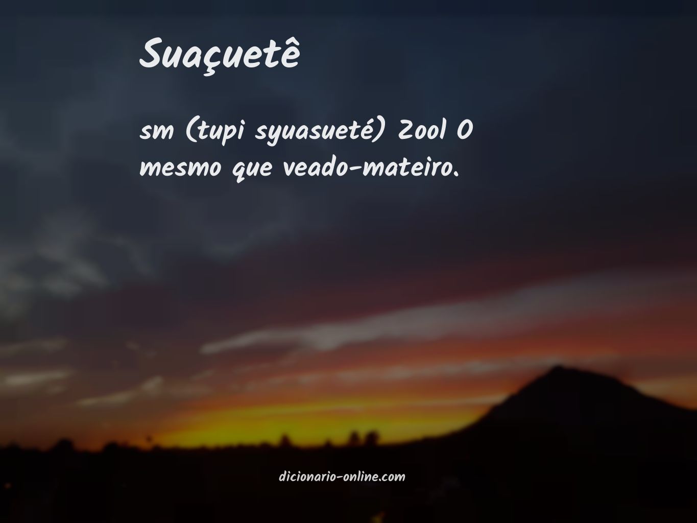 Significado de suaçuetê