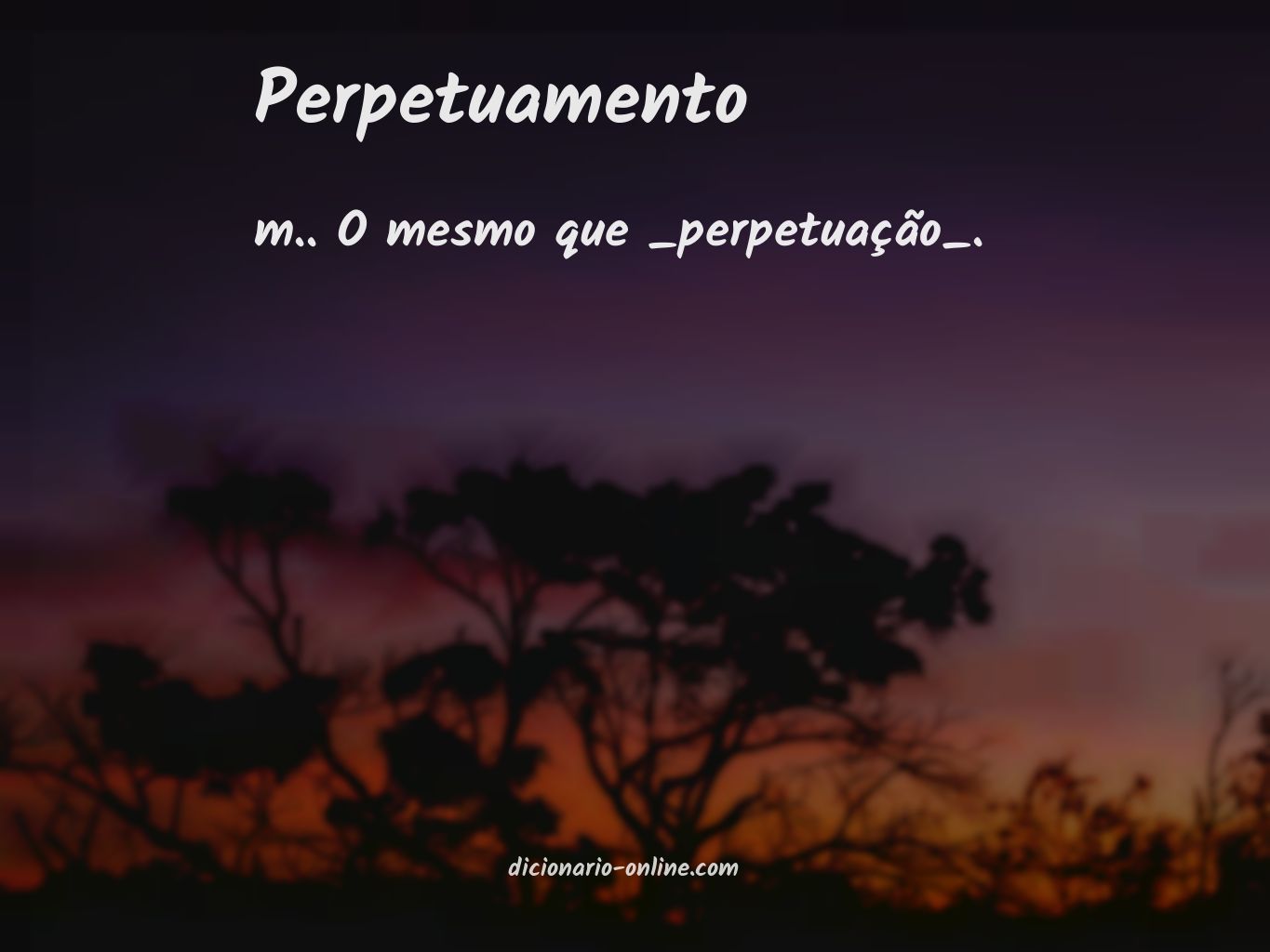 Significado de perpetuamento