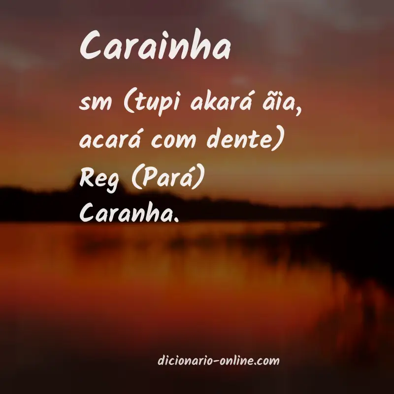 Significado de carainha