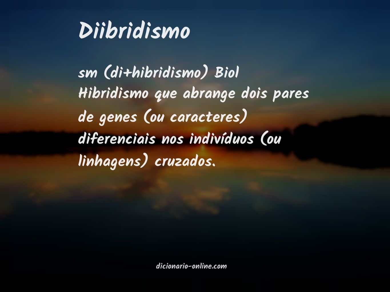 Significado de diibridismo