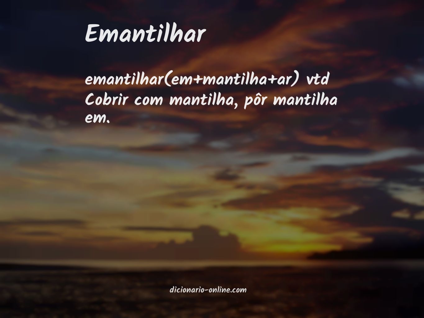 Significado de emantilhar