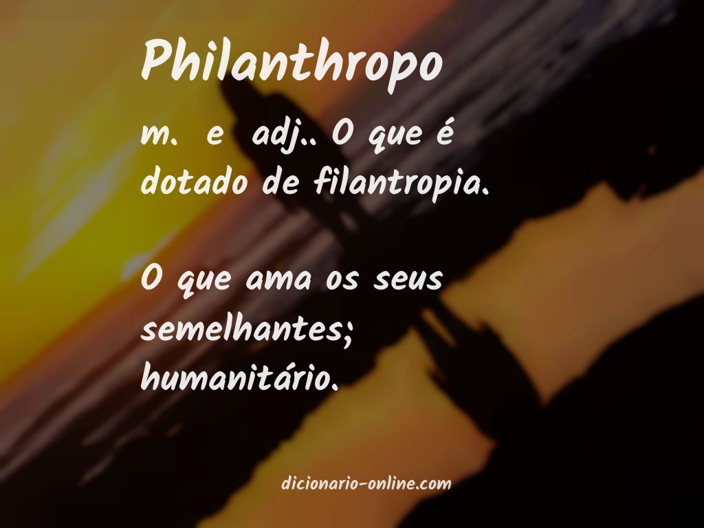 Significado de philanthropo